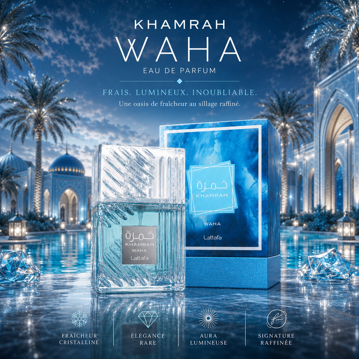 Lattafa Khamrah Waha 100ml – Eau de Parfum Mixte Fraîche