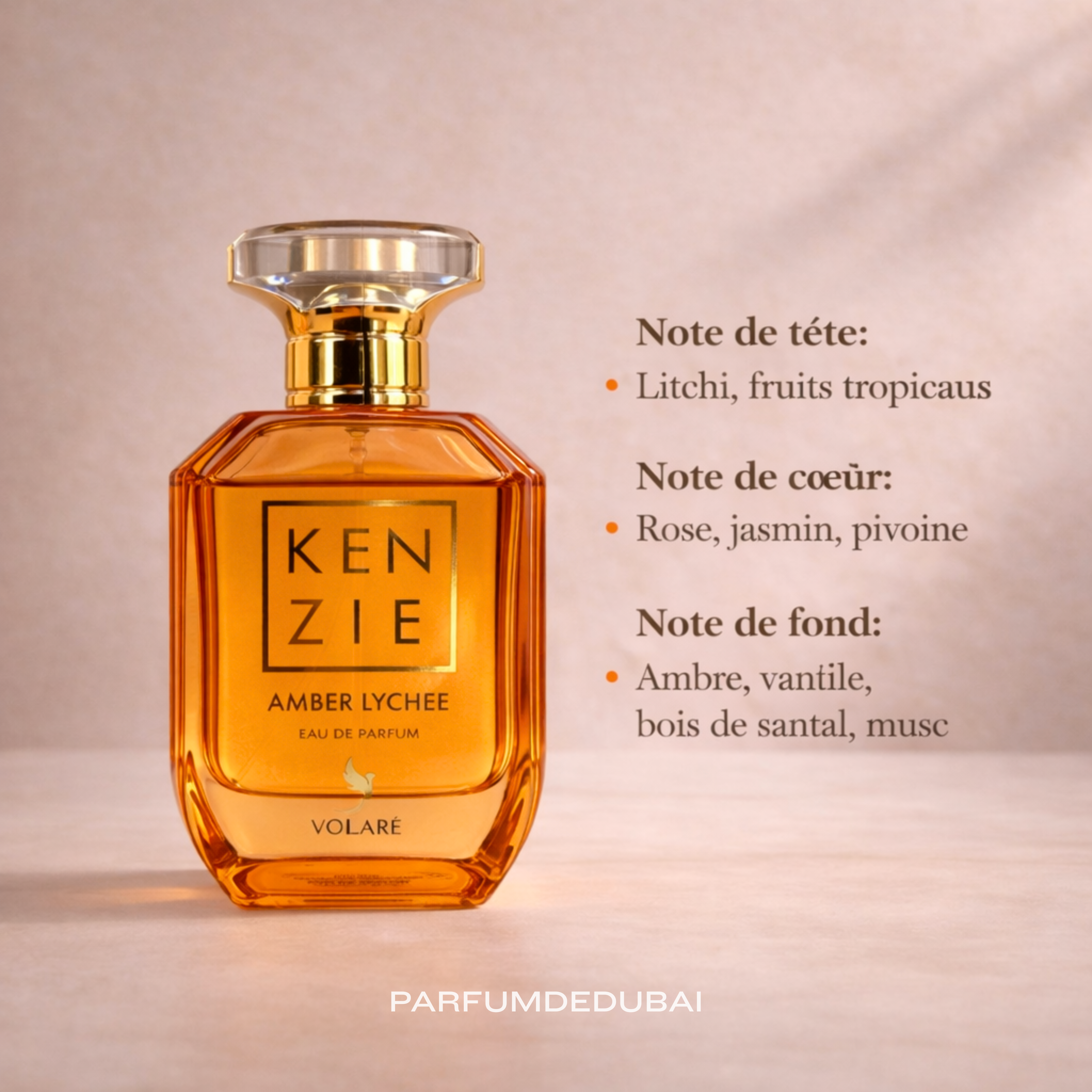 Kenzie Amber Lychee Volaré 100ml – Eau de Parfum