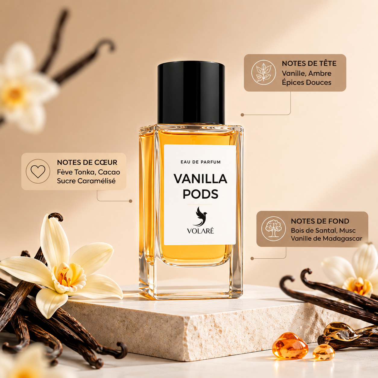 Vanilla Pods Volaré 100ml – Eau de Parfum Mixte Vanillée